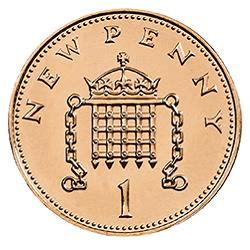 Porticullis and Chains - New Penny 1p - 20p Coin - Mintage: TBC