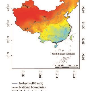 Spatial Distribution Of Mean Annual Precipitation For A Year Period