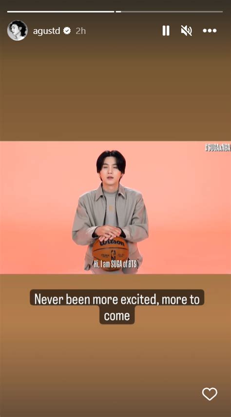 Suga Named NBA Global Ambassador BTS Rapper Says Never Been More