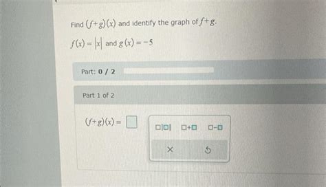 Solved Find F G X And Identify The Graph Of F G F X ∣x∣