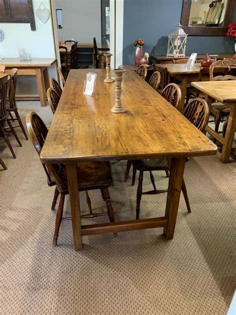 19th Century Large Elm Farmhouse Table Oak Antique French Farmhouse Table Antique Dining