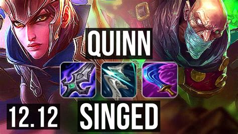 Quinn Vs Singed Top Rank 2 Quinn 1329 1200 Games 14m Mastery