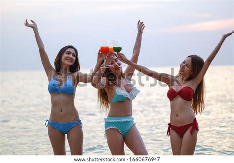 Sexy Bikini Party Seaside Enjoy Meeting Stock Photo Shutterstock