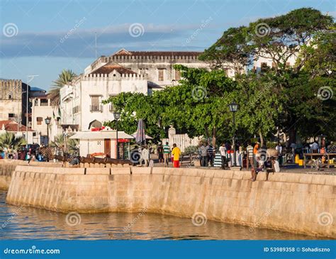 Seafront In Stone Town Zanzibar Tanzania Editorial Stock Photo