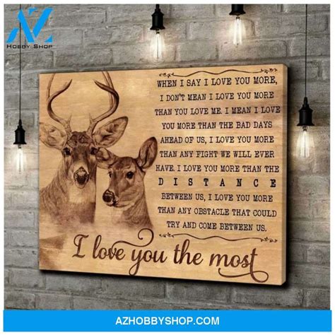 I Love You The Most Canvas Husband And Wife Canvas Lover Wall Art