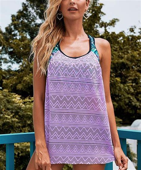 Purple Crochet Sheer Tankini Top Women Artofit