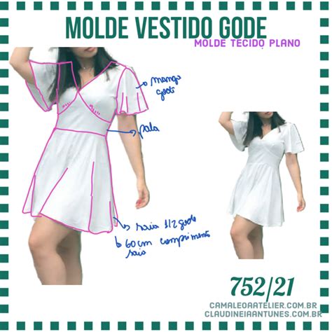 Molde Vestido Gode Camaleoa Atelier De Costura