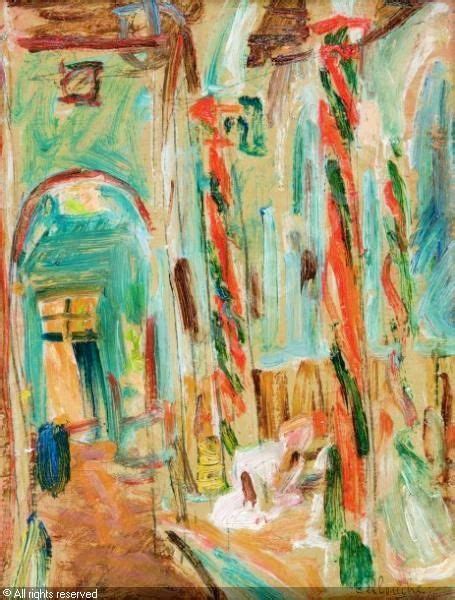 Jules Lellouche 1903 1963 Ruelle à Tunis Peinture tunisienne