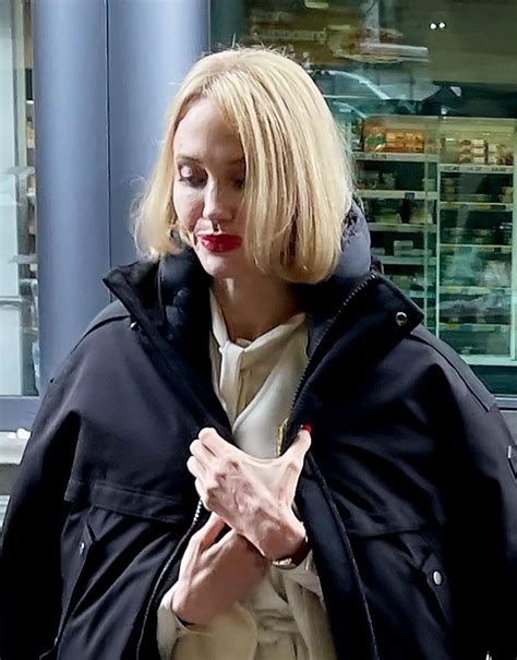 ANGELINA JOLIE Shows Off Her Blonde Look On The Set 09 03 2025 HawtCelebs