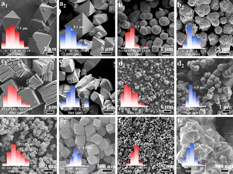 SEM Images And The Corresponding Particle Size Distribution Of A MOFs