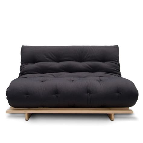 Sofá Cama Futon Slim S 02 Lugares Cor Preto Futon Brasil