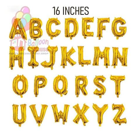 Balloon House 16 Inch Letter Foil Balloons Party Decoration A Z