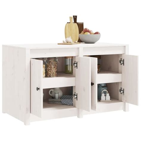 Zerodis Armoire de cuisine d extérieur blanc bois de pin massif A832338