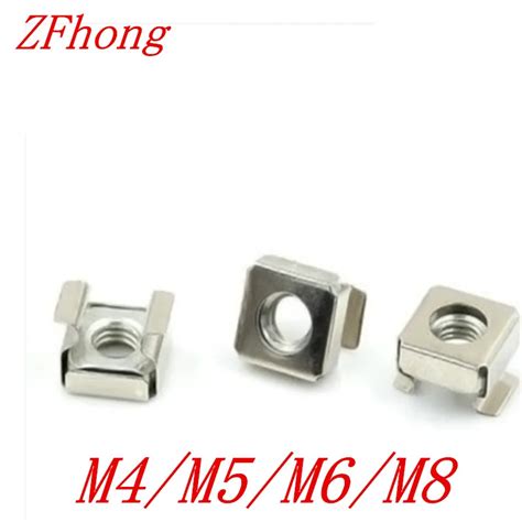 10pcs M4 M5 M6 M8 Steel Quartet Floating Nut Cassette Elastic Enclosure