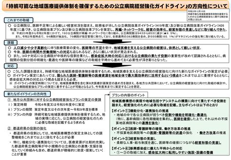 「持続可能な地域医療提供体制を確保するための 公立病院経営強化ガイドライン」を確認すれば地域の未来が予測できる？？ いまいホームケアクリニック