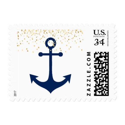 Nautical Anchor Postage Stamp