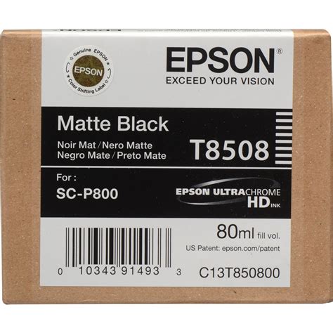 Epson T Ultrachrome Hd Matte Black Ink Cartridge T