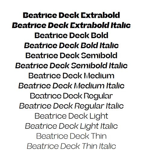 Beatrice Deck Extra Bold Font Xfonts Pro