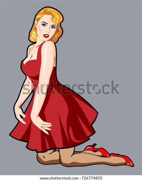 Image Sexy Girl Red Dress Traditional Vector De Stock Libre De Regalías 726774835 Shutterstock