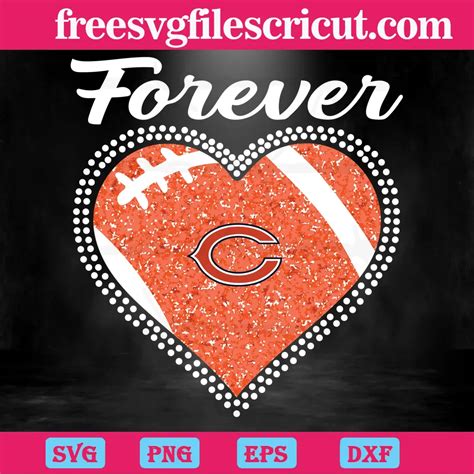 Forever Chicago Bears Heart Diamond Vector Files Free Svg Files For