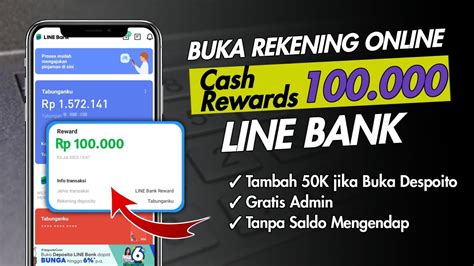 100 Ribu Bonus Buka Rekening Line Bank Event Bank Digital Line Bank