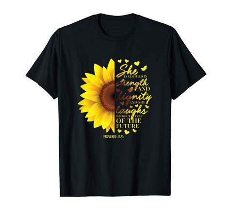 Cool Christian Bible Verse Sunflower Scripture Religious Gift Her T