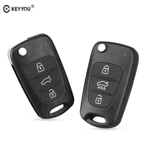 Keyyou New 3 Buttons Flip Remote Key Shell For Hyundai I30 Ix35 Kia K2