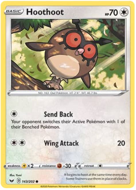 Hoothoot Sword Shield Pok Mon Karty