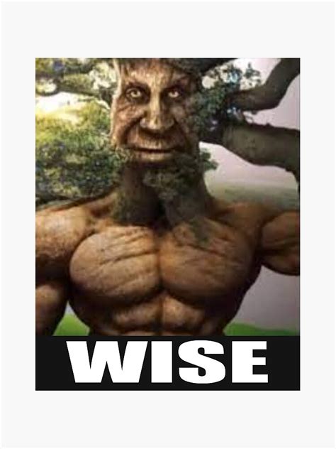 Buff Wise Mystical Tree Meme Sticker For Sale By Rezzhul Redbubble