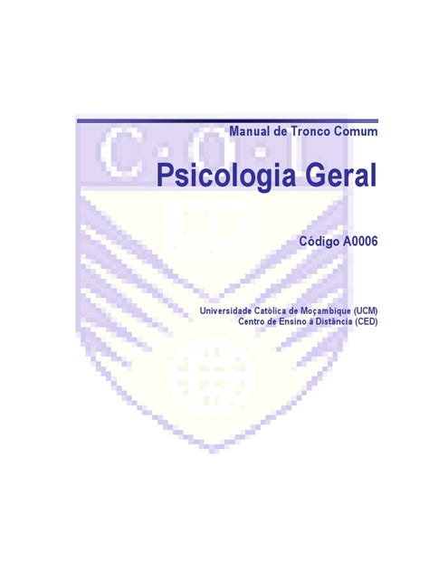 Psicologia Geral Pdf Psicologia Humano