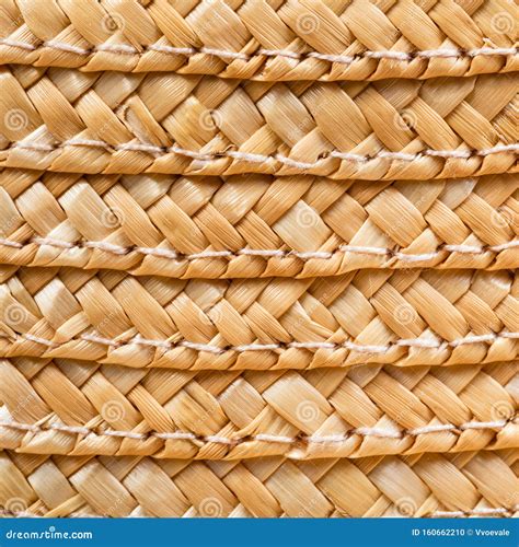 Texture Of Stitched Straw Hat From Raffia Fibers Stock Photo Image Of