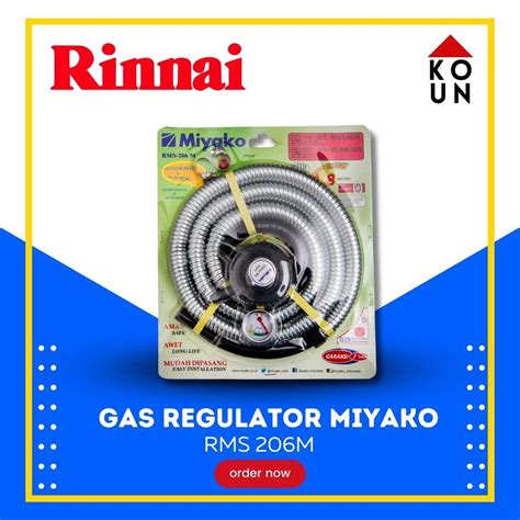 Jual COD READY Regulator Selang Gas LPG Miyako RMS 206 M RMS 206