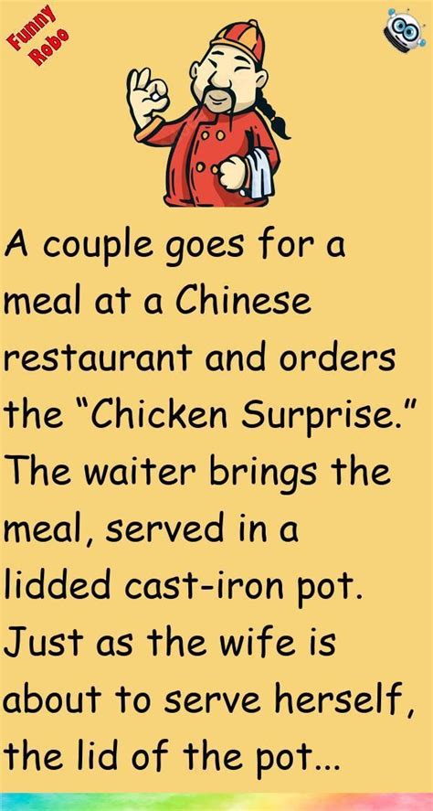 CHICKEN SURPRISE FunnyRobo | Chinese restaurant, Jokes, Funny jokes