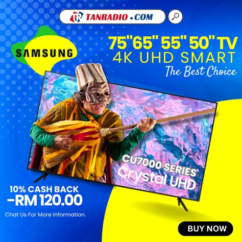 Live SpecialSamsung Crystal UHD 4k Smart TV Youtube Neflix Mytv 55