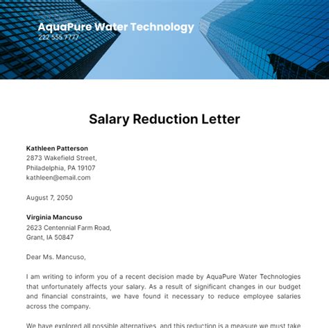 Free Salary Letter Templates And Examples Edit Online And Download