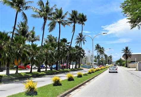 The main road through DUD, Majuro, Marshall Islands - Sue Travels