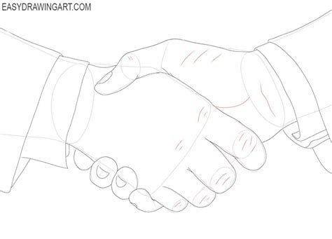 How to Draw a Handshake - Easy Drawing Art