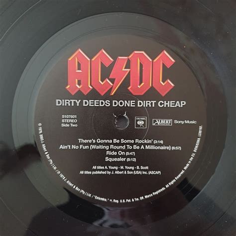 Lp Ac Dc Dirty Deeds Done Dirt Cheap Sammlerst Ck Top Kaufen