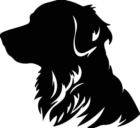 Golden Retriever Silhouette Portrait 39055661 Vector Art At Vecteezy