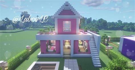 Pink House Minecraft | Pink houses, Minecraft designs, Cute minecraft ...