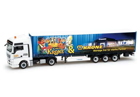 Herpa Man Tgx Xxl Gardinenplanen Sattelzug Circus Krone