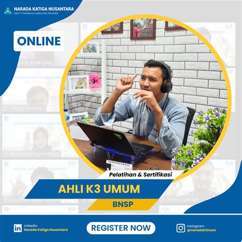 Pelatihan Ahli K3 Umum BNSP Online