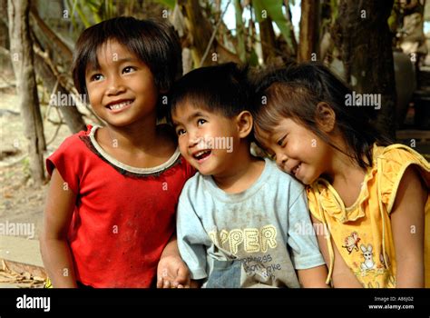 children southern laos stock photo alamy