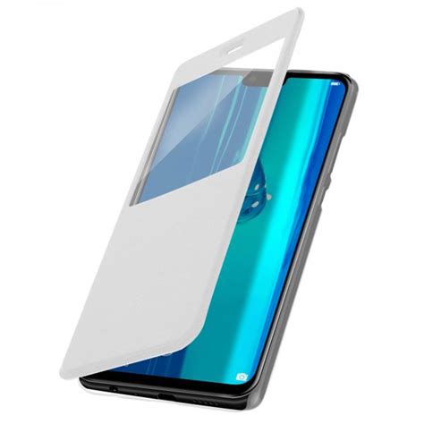 Avizar Capa Livro Huawei Y9 2019 Janela Estrutura Rígida Branco