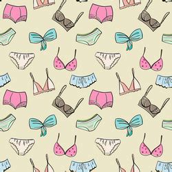 Lingerie Panty And Bra Seamless Pattern Royalty Free Vector