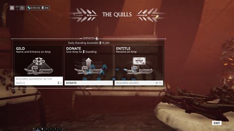 The Quills: Daily limit of 0 standing - General - Warframe Forums