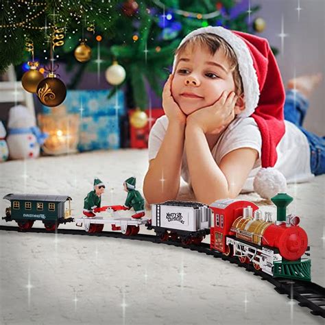 Set Di Treni Di Natale Per Albero Pezzi Trenini Trenino Locomotiva A