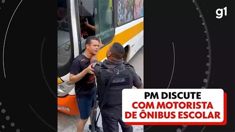 VÍdeo Pm Agride Motorista De ônibus Escolar Na Rocinha Por Causa De