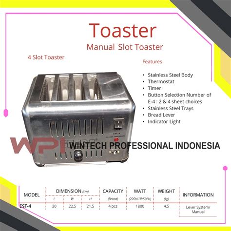 Jual Getra Est Toaster Mesin Pemanggang Atau Panggangan Roti