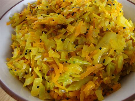 Tastefully Veggie Mildly Spiced Cabbage Carrot Stir Fry